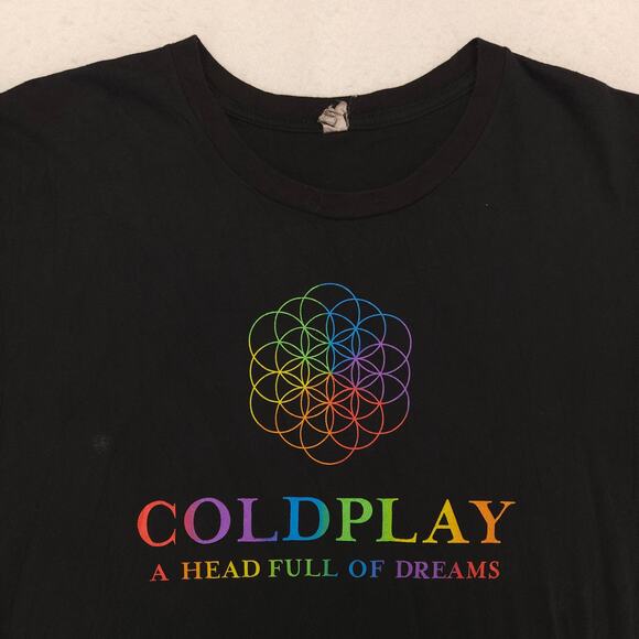 Coldplay A Dead Full of Dreams Band Graphic Shirt Adult Mens Size Large L Black - Picture 1 of 5